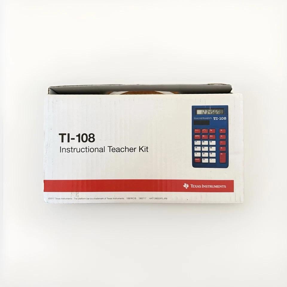 Texas Instruments TI-108 Elementary School Calculator Box Of 10. Tested Working - Image 3 of 4