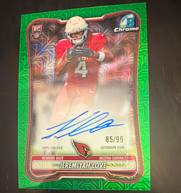 Jeremiyah Love 2026 Bowman Bowman Rookie Autographs