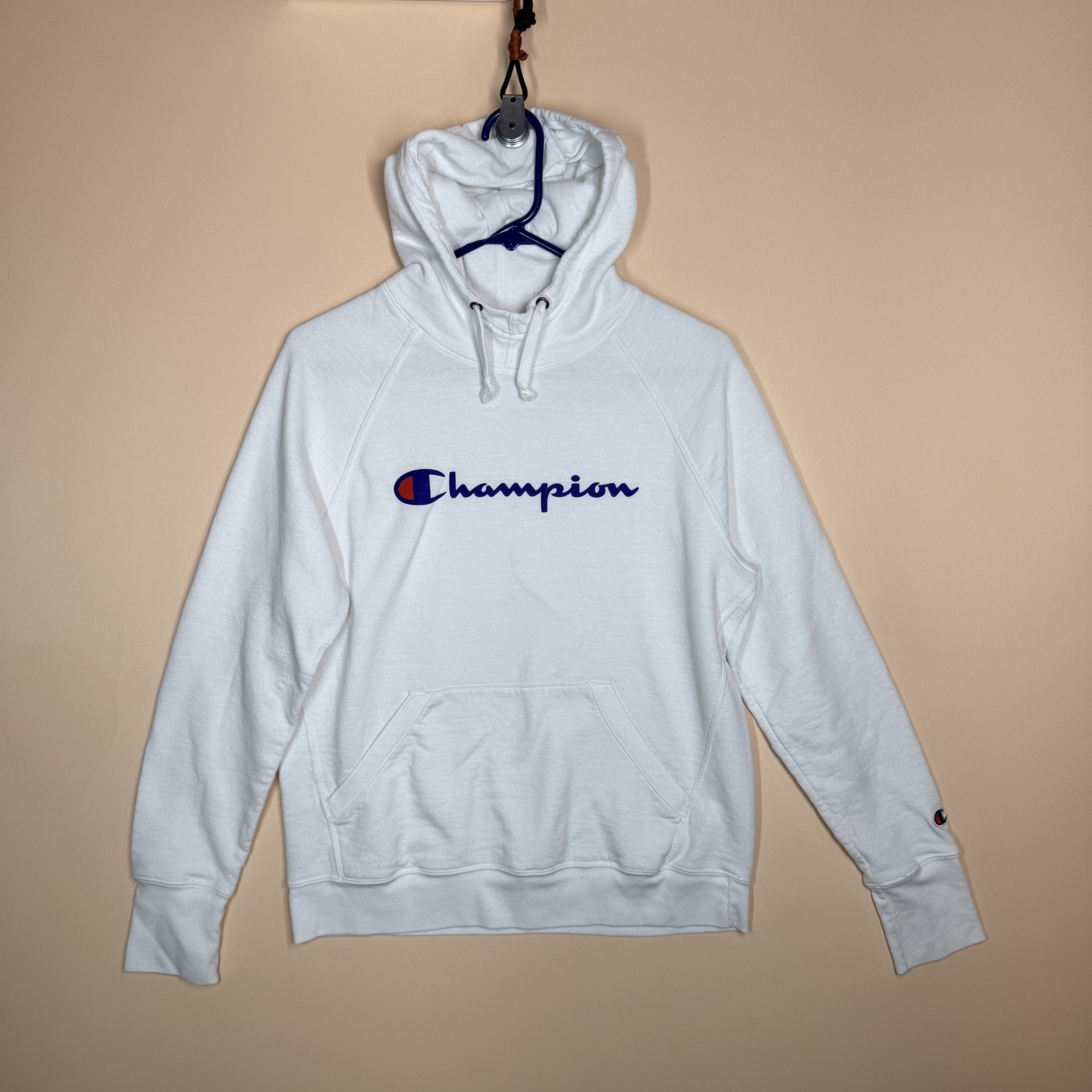 Champion White Pullover Hoodie Hoody Pullover Men's Size Medium M