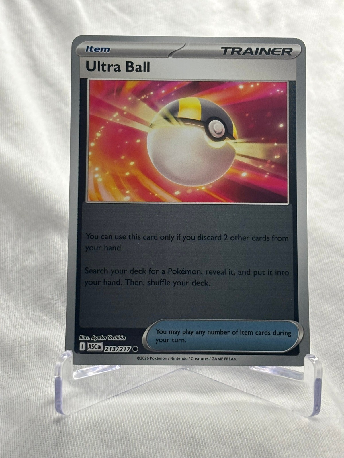 Ultra Ball - Reverse Holo Common from Ascended Heros 213/217 in NM condition
