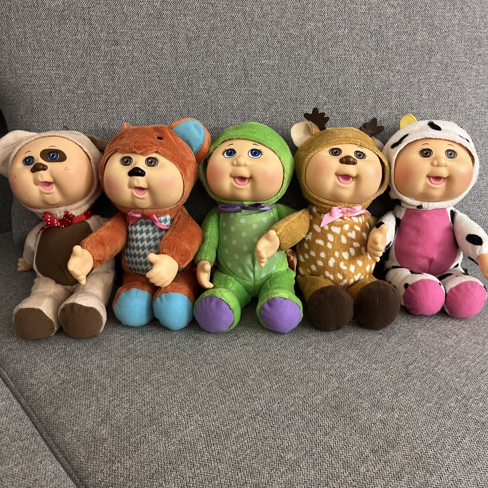 Lot of 5 Cabbage Patch Kids Cuties Collection, puppy, fox, t