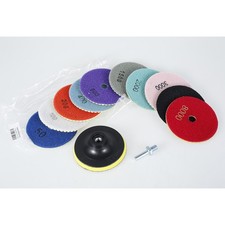 12Pcs Diamond Polishing Pads 4 Inch 50-8000 Grit Diamond Buffing Pads Wet tegod