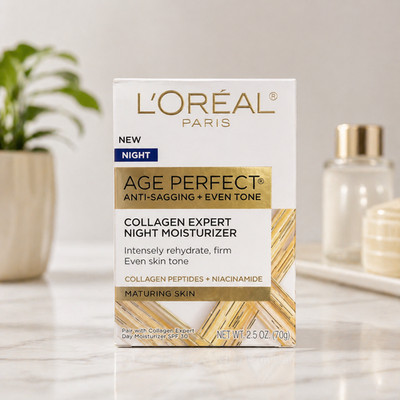 L'Oreal Age Perfect Anti-Sagging Collagen Night Moisturizer - 2.5oz(70g)
