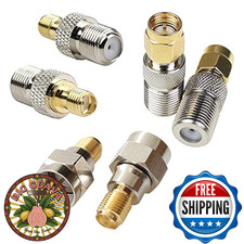 F Type to SMA Male Female Coax Connector Adapter 2 Sets 6 Pcs for Antenna Radio