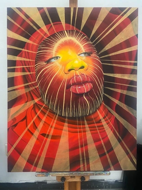 “RADIANCE WITHIN” signed Original Acrylic on Canvas Surrealist Painting