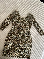Guess Animal Print Mini Dress Pre Owned Spandex Curvy Soft Material