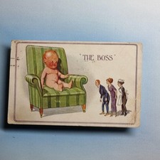 Comic Postcard 1915 Baby Is The Boss Mother Father Maid A/F