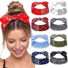 Tobeffect Paisley Bandana Headbands: Cute Summer Hair Accessories - Wide Knotted