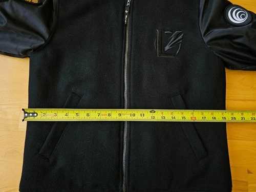 Riot Games League of Legends Wild Rift Varsity Bomber Jacket Black XS Rare image 11