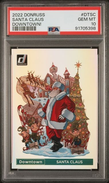 PSA 10 - 2022 Panini Donruss SANTA CLAUS Downtown Case Hit SSP
