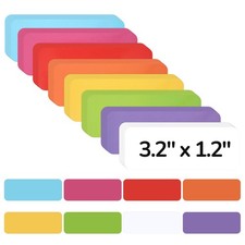 72 Pcs Dry Erase Magnetic Labels, 3.2 x 1.2 Reusable x Inch, Rainbow