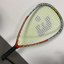 E-Force Blowout Silver/Rust Orange Tri-Tear Head Shape Racquetball Racquet