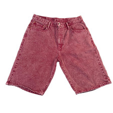 Jeans uomo Levis 569 pantaloncino taglia 34 rosso rosa lavaggio acido denim vestibilità ampia
