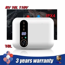 10L 110V Electric Instant Hot Water Heater Shower Compact Mini-Tank Storage RV