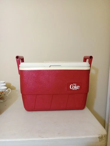 Vintage Coca Cola Igloo Cooler Ice Chest Plastic 18"x10"x13" Rare Enjoy Coke VTG