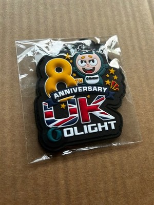 Olight UK 8th Anniversary Morale Patch Flashlight Swag Sammlerstück sehr selten NEU