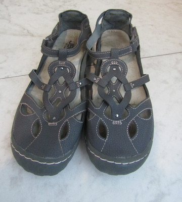 JBU Memory Foam Jambu Gray Stitched Mary Jane Women's Shoes Size 7.5 M