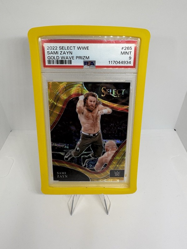 2022 Select WWE - Sami Zayn Gold Wave Prizm 2/10 PSA 9 #265