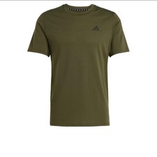 adidas Mens L Green Crew Neck Short Sleeve Lo...