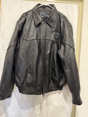 #ad ROPER BLACK LEATHER JACKET MEN#x27;S SZ XXL PANTHER PRESSURE TESTERS $59.99