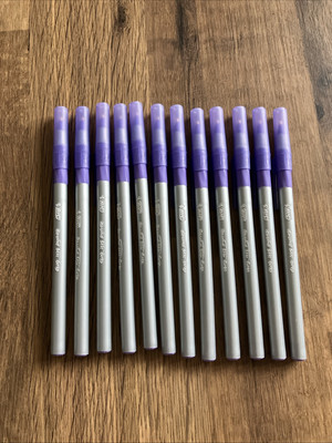 BIC Round Stic Griff 1,0 mm Medium Lila Kugelschreiber, GEDECKELT, Nr: 920412 (12 Stifte)
