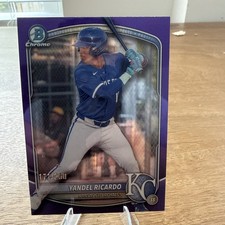 2025 Bowman Draft-Yandel Ricardo True Purple Refractor /250 Kansas City Royals