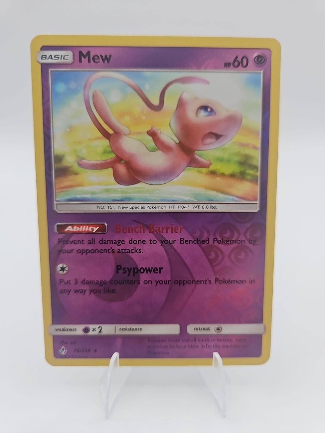 Mew 76/214 Sm-Unbroken Bonds Reverse Holo