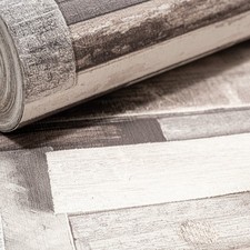 Grey Brown Panel Wallpaper Rustic Realistic Textured Slightly Imperfect Feature