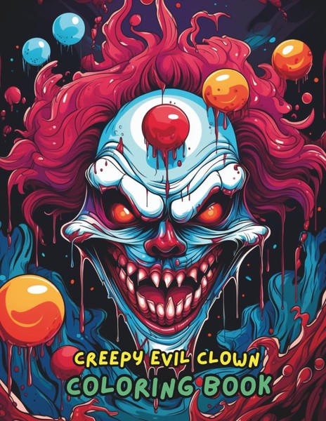 Malbuch FüR Erwachsene - Gruselige Clowns, Halloween, 100+ Seiten, 8,5X11 Zoll-image