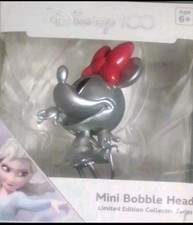 Disney 100 Years of Wonder Minni Bobble Head Minnie Mouse Ribbon Limited Edition