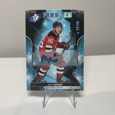 2019-20 SPX Rookies Jack Hughes Auto /49 SP Parallel #100