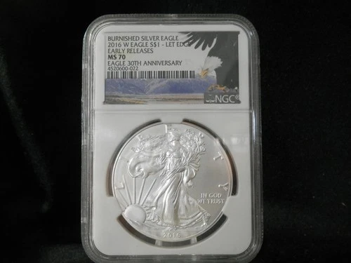 Photo of a 2016-W American Silver Eagle from an eBay listing that sold on Jul 22, 2026