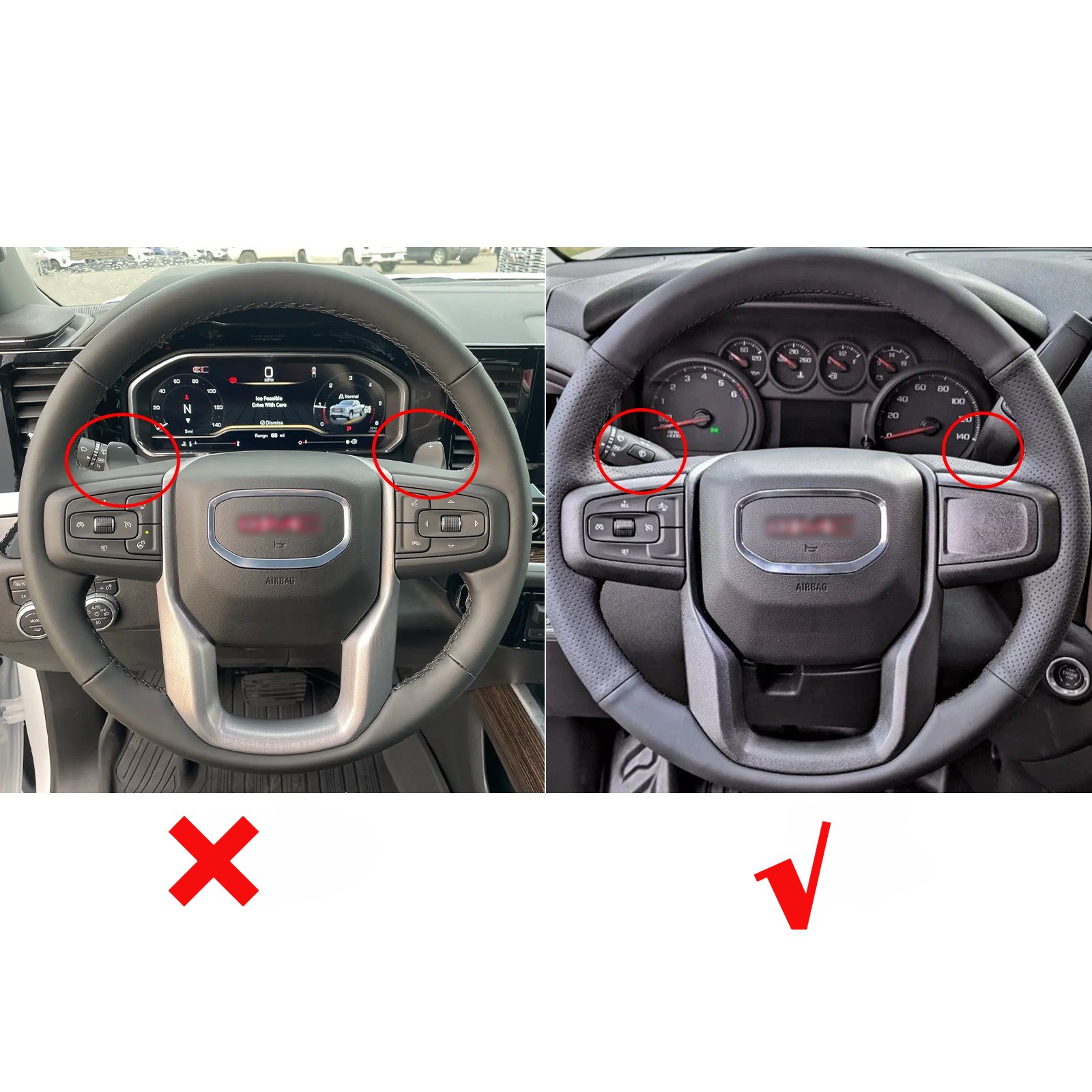 Carbon Fiber Steering Wheel for GMC SIERRA 1500 2500 3500 with Heated ...