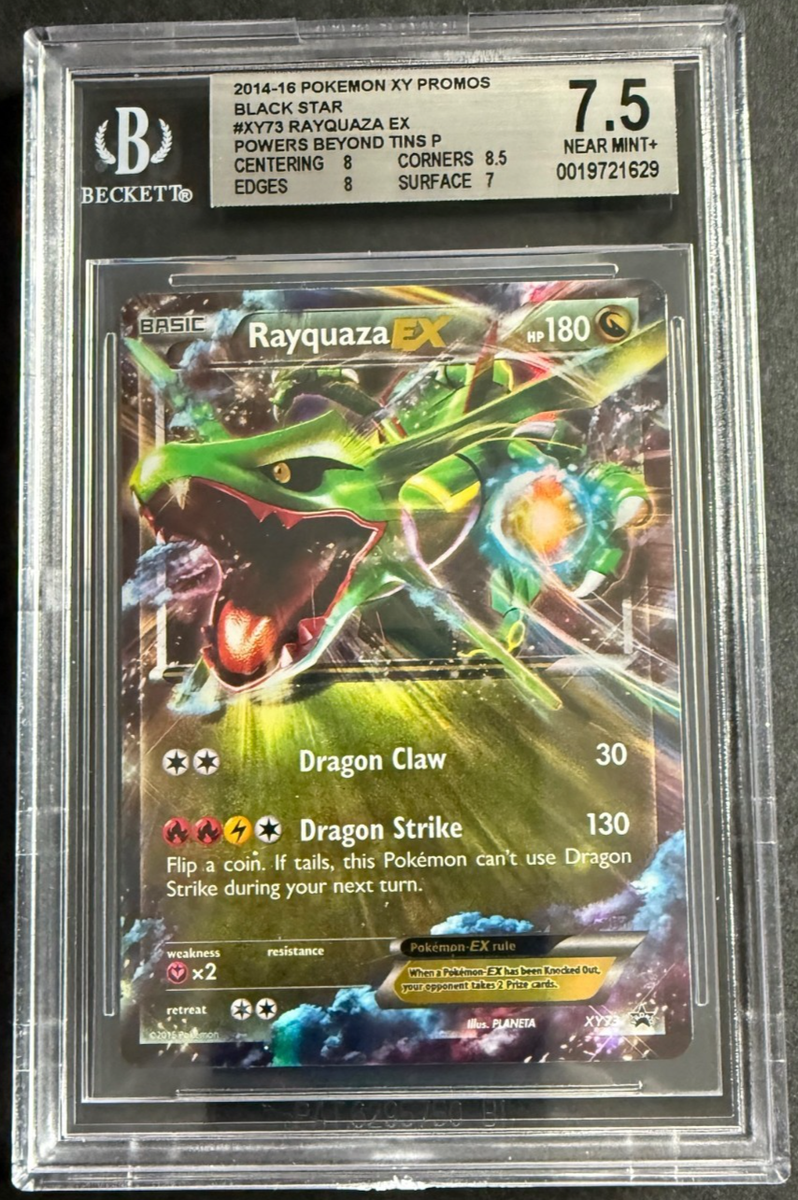 Pokemon Rayquaza EX #XY73 XY BLACK STAR PROMOS 2014 BGS Graded 7.5