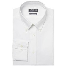 Lauren Ralph Lauren Men's Slim-Fit Stretch Performance Shirt White L 16.5 32-33