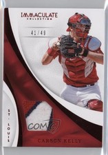 2017 Panini Immaculate Immaculate Swatches Prime 41/49 Carson Kelly #S-CK 0g4