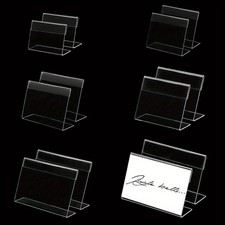 1bag 6 Size Acrylic Sign Display Holder 12pcs Clear Table Card Display Frame