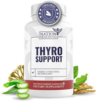 Thyro Support,Thyroid Supplement with Selenium, Bladderwrack & Zinc, Pack of 3