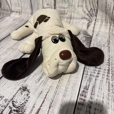 Vintage Pound Puppies Off White Puppy Brown Spots Floppy Ears Plush Dog Stuffed