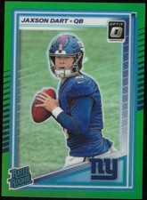 2025 Donruss Optic Football Jaxson Dart Lime Green Rated Rookie RC /199