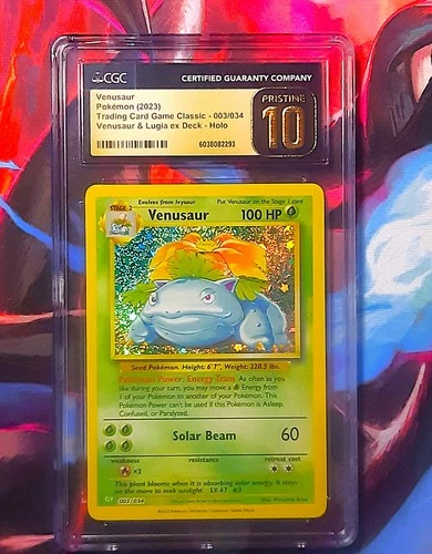 Venusaur Pokemon Trading Card Game Classic CGC 10 Pristine #003/034 English Holo