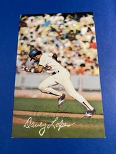 DAVEY LOPES 1983 DODGERS POSTCARD AUTO SIGNED LOS ANGELES DODGERS WORLD SERIES
