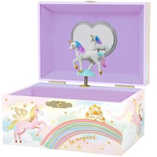 Giggle Honey Musical Unicorn Jewelry Box for Girls Music Boxes for Little G