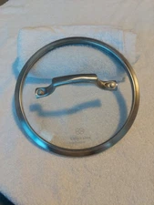 Calphalon 7-1/4” Inter Rim Outer 8" Rim Pot Pan Lid Glass & Silver Tone