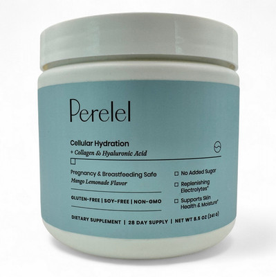 Perelel Cellular Hydration Powder w/ Collagen & Hyaluronic Acid - Mango Lemonade