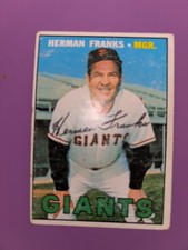 1967 Topps #116 Giants Herman Franks Baseball Card VG