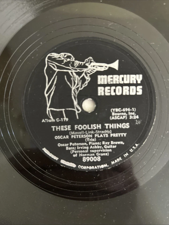 Oscar Peterson Plays Pretty 78 rpm-EAST OF THE SUN/ THESE FOOLISH THINGS-LOOK Foto 3 de 4
