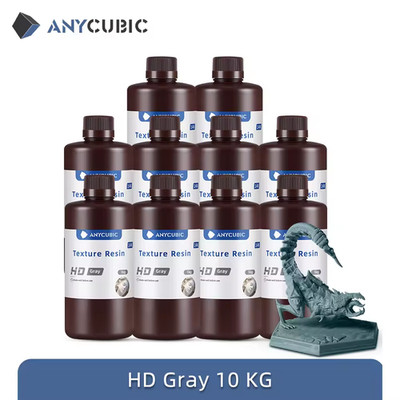 10KG ANYCUBIC HD Gray 14K Texture Resin for LCD Resin 3D Drucker UV Harz 405nm