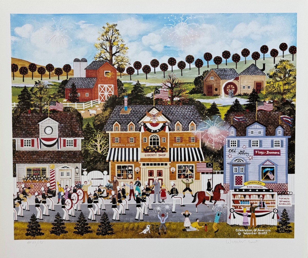 Jane Wooster Scott CELEBRATION OF AMERICA Hand Signed Limited