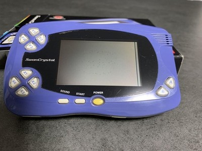 BANDAI WonderSwan Swan Crystal Blue Violet Console Tested Japan